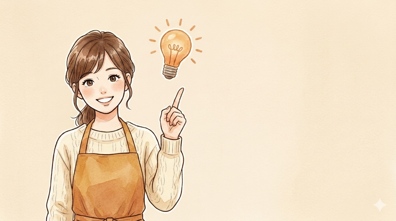 人差し指を立ててポイントを伝える女性のイラスト