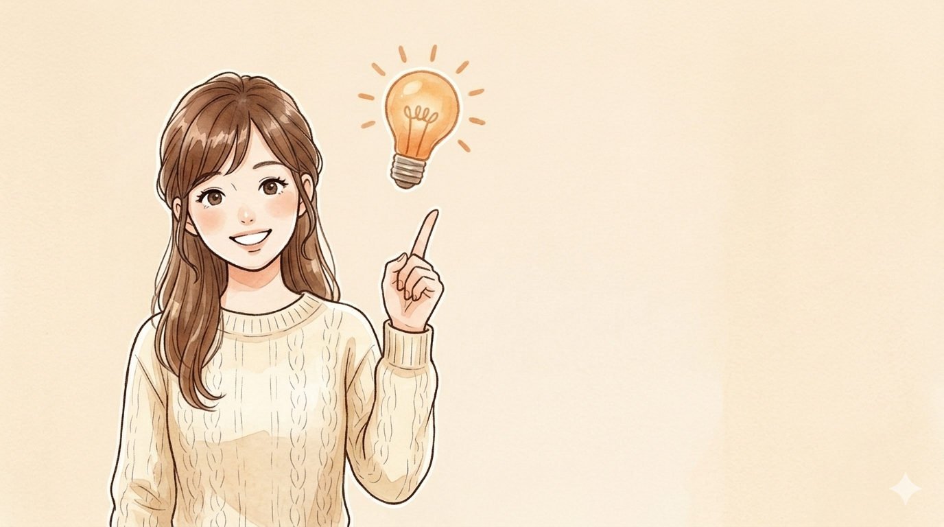 ポイントを説明する女性のイラスト