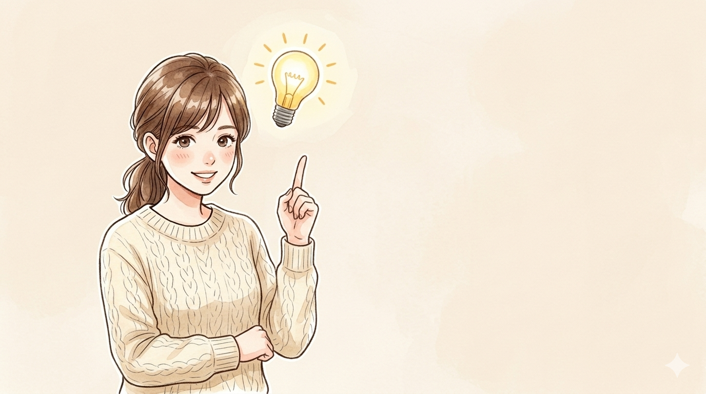 ポイントを説明する女性のイラスト