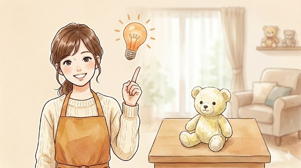 人差し指を立ててポイントを伝える女性のイラスト